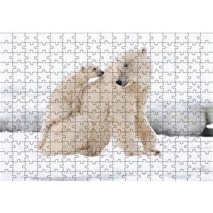 Cakapuzzle Cakapuzzle Beyaz Ayı Ailesi Kutup Puzzle Yapboz Mdf Ahşap