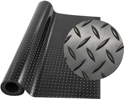 Nisorpa Garage Floor Rubber Mat X Ft Heavy Duty Diamond