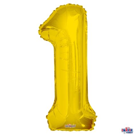 34″ Number 1 Gold Shape Foil Balloon Balloon Warehouse™