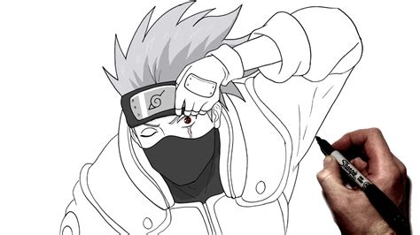 How To Draw Kakashi Copy Ninja Step By Step Naruto Youtube