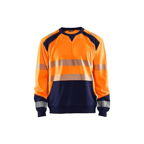 Sweat Haute Visibilit Orange Fluo Marine Blaklader