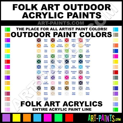 Folk Art Outdoor Acrylic Paint Colors - Folk Art Outdoor Paint Colors ...