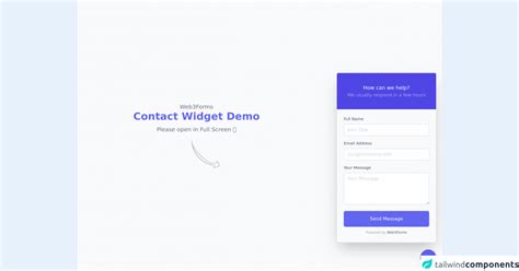 7 Free Tailwind CSS Contact Form Examples For Your Web App By Khatabwedaa