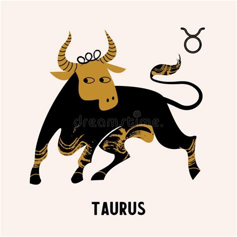 Taurus Es Un Signo Del Zodiaco Horóscopo Y Astrología Ilustración