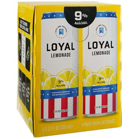 Loyal 9 Lemonade 4 Pack Cans 4 Pack Of 12 Oz Can