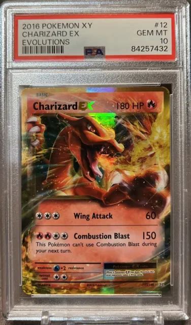 Pokemon Xy Evolutions Charizard Ex Holo Ultra Rare Psa