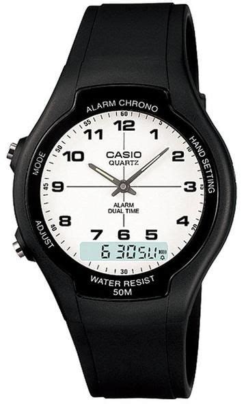 Casio Analog Digital Dual Time Aw H Bvdf Aw H Bv Mens Watch