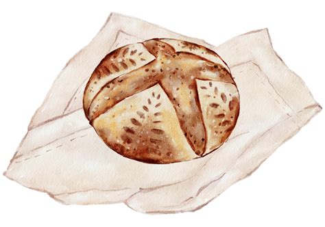 Watercolor Bakery Bread Pie Bake Hand Paint 10335674 PNG