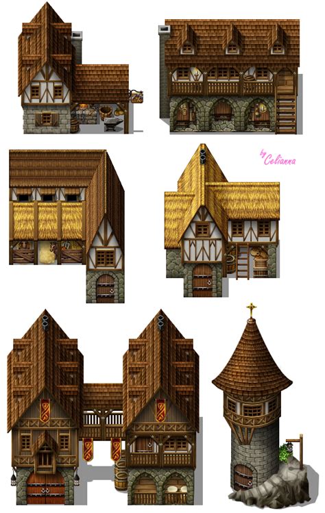 Pixanna Exterior Tiles Fantasy Concept Art Fantasy Rpg Game