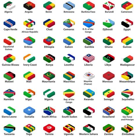 Vector Collection All Flags World Circular Design Arranged Alphabetical