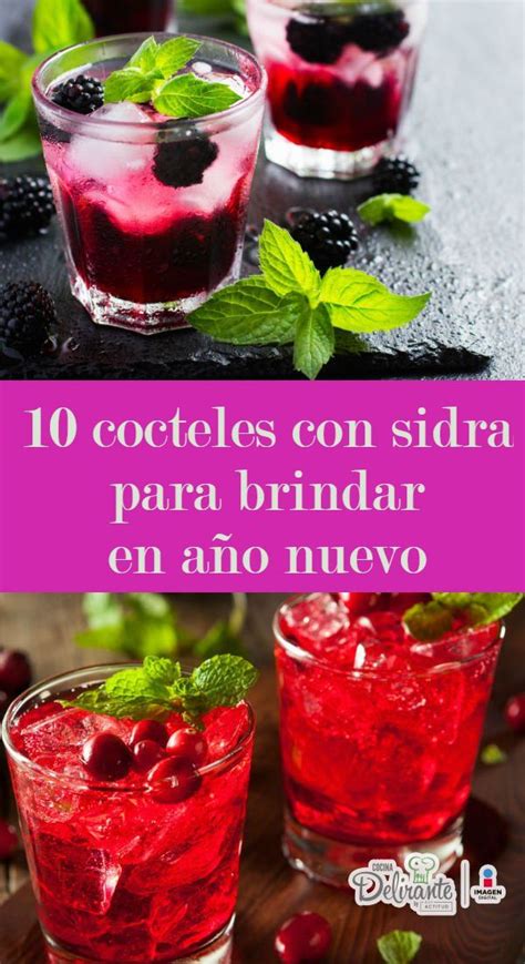 Cócteles con champán para brindar en año nuevo Cocteles con champagne