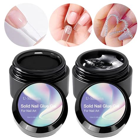 U Shinein Solid Nail Glue Gel Nail Tips Glue Gel For Acrylic Nails