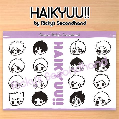 Haikyuu Sticker Sheet By Rickys Secondhand Waterproof Waterproof