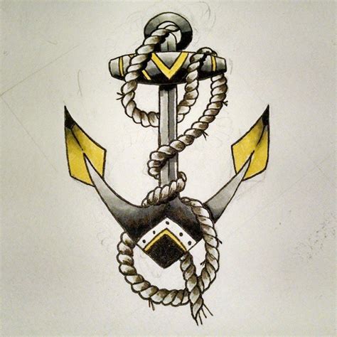 Traditional Anchor Tattoo Design