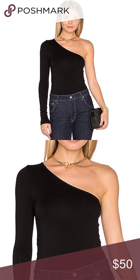 One Shoulder Black Top Black Tops Clothes Design Tops