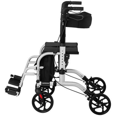 Rollator Rollstuhl 2 In 1 Silber 120 Kg Expondo De