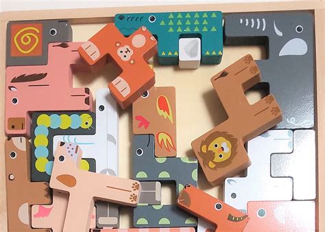 Amazon Promise Babe 乗り物パズル pc 知育玩具 木製パズル 木製テトリス 車形 組み立て 木のおもちゃ 早期開発