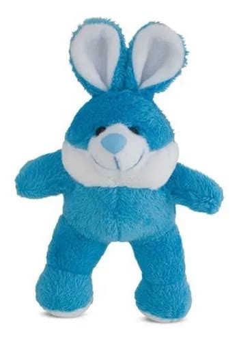 Conejo de peluche azul esponjoso antialérgico de 21 cm MercadoLibre