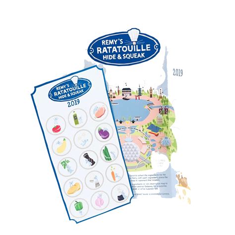 Disney Map Booklet And Stickers Set Remy S Ratatouille Hide Squeak