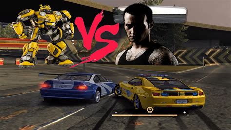 Nfs Mw Razor Vs Transformers Bumblebee Bmw M Gtr Vs Chevrolet Camaro