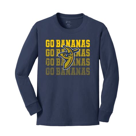 YOUTH Bananas Long Sleeve Go Bananas Tee - Navy – Banana Ball