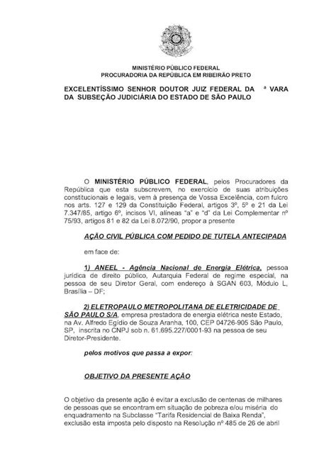 PDF excelentíssimo senhor doutor juiz federal da ª vara da subseção