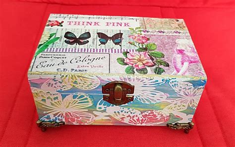 Wooden Music Box Box With Butterfly Music Box With Etsy España Caja