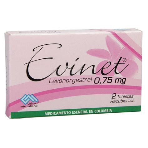 EVINET 0 75 MGS X 2 TABLETAS COLMED