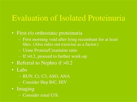 PPT - Evaluation of Proteinuria PowerPoint Presentation, free download