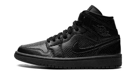 AIR JORDAN 1 MID MNS WMNS Black Snakeskin Stadium Goods