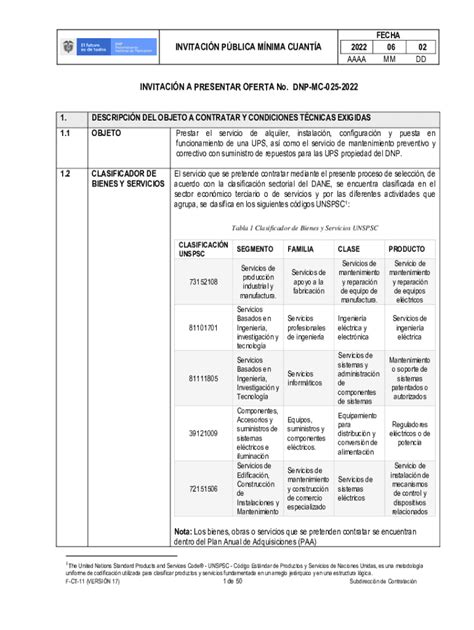 Completable En línea DESCRIPCIN DEL OBJETO A CONTRATAR Y CONDICIONES