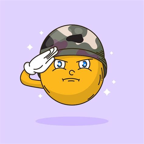 Free Vector | Army emoji illustration