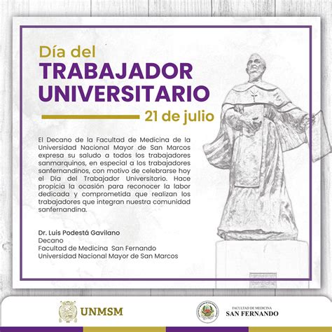 Feliz D A Del Trabajador Universitario San Fernando