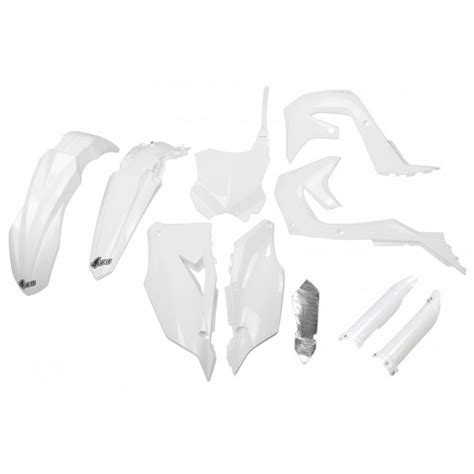 FULL KIT PLÁSTICO UFO KAWASAKI KXF 250 21 23 KXF 450 19 23 BLANCO