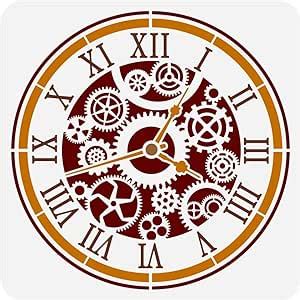 Amazon FINGERINSPIRE Gear Clock Painting Stencil 11 8x11 8 Inch