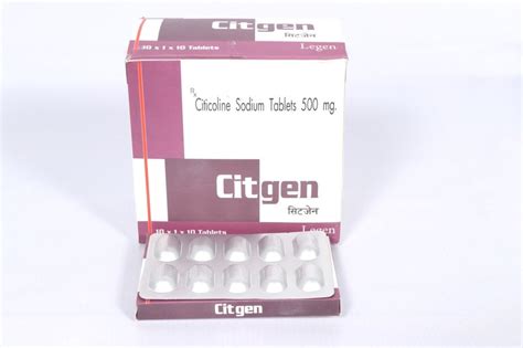 Citicoline Sodium Citgen 500 Mg Tablets Legen Health Care