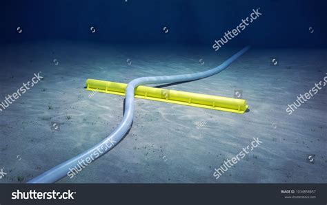 3d Rendering Subsea Pipeline Lateral Buckling Stock Illustration 1034858857