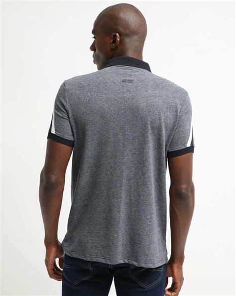 Heathered Polo T Shirt With Sleeve Taping JioMart