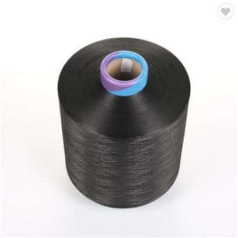 DTY 150D 48F Dope Dyed Black Polyester Filament SIM Flame Retardant