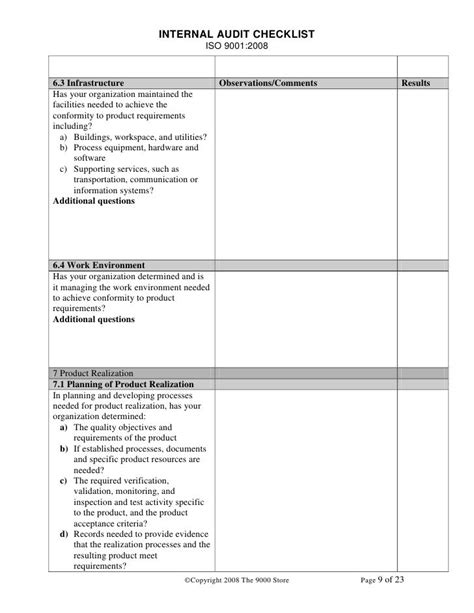 Internal Audit Report Template Iso Atlanticcityaquarium