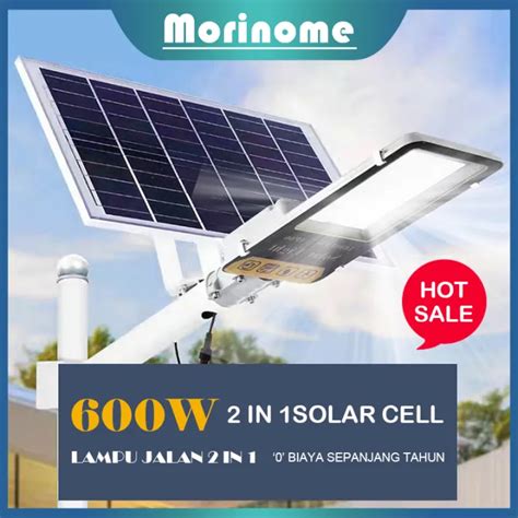 LAMPU JALAN SOROT 600watt 600w Lampu Pju Solar Panel 2 In 1 600w 600