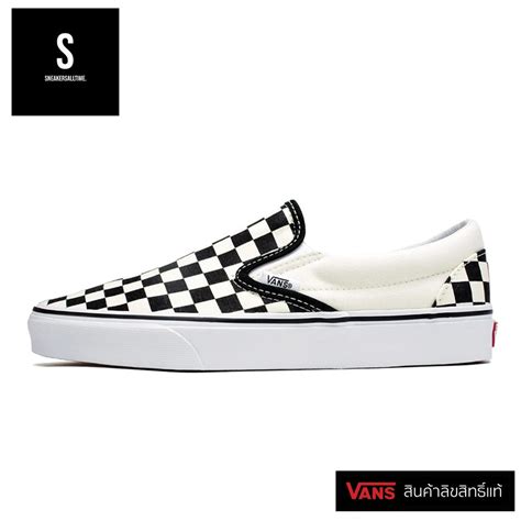 รองเท้าผ้าใบvans Collection Classic Checkerboard Authentic รองเท้าแวน