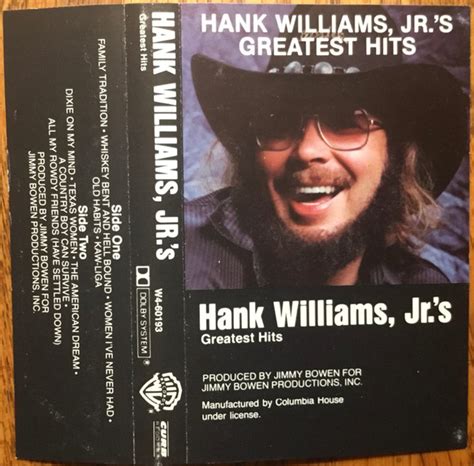 Hank Williams Jr Hank Williams Jr S Greatest Hits Cassette