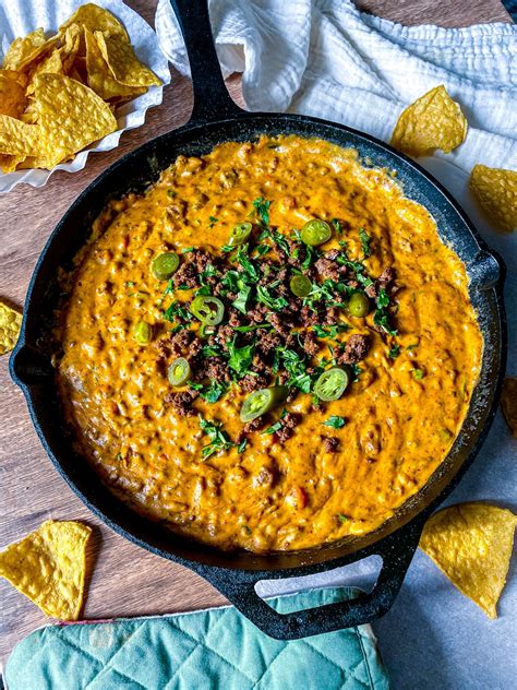 Ground Beef Queso Dip Farah J Eats