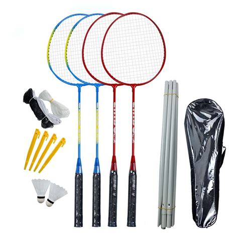 Stks Set Badminton Rackets Met Netto Pole Voor A Grandado