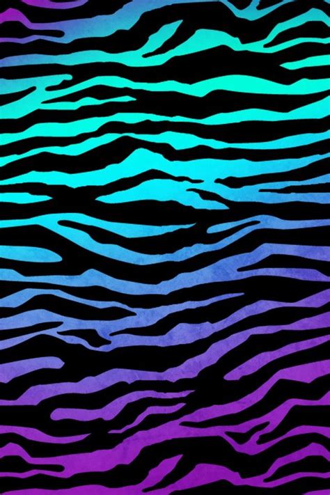 Neon Rainbow Zebra Print Wallpaper