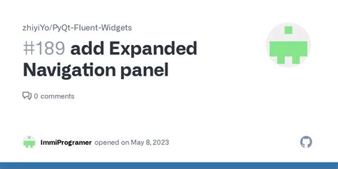 Add Expanded Navigation Panel Issue 189 ZhiyiYo PyQt Fluent