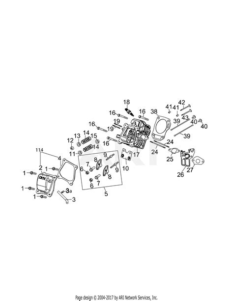 Troy Bilt 170 V0b Engine Parts Diagram For 170 V0b Cylinder Head