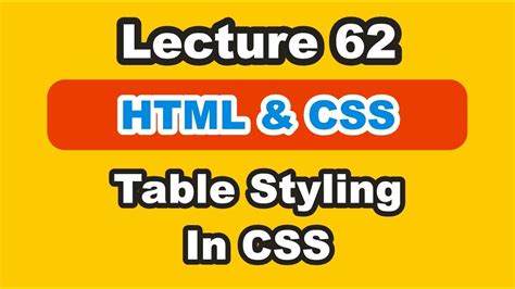 Table Styling Css Css Table Style Examples Css Table Layout Part