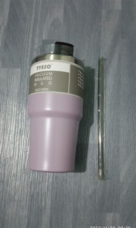 Original Tyeso Vacuum Insulated Tumbler With Straw Ml Furniture